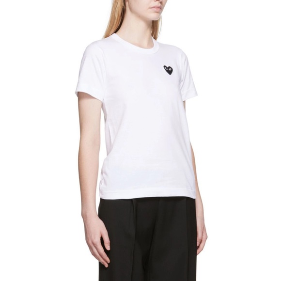 White Heart Patch T-Shirt - COMME DES GARÇONS PLAY - Picture 2 of 15